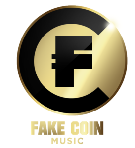 fake coin music logo